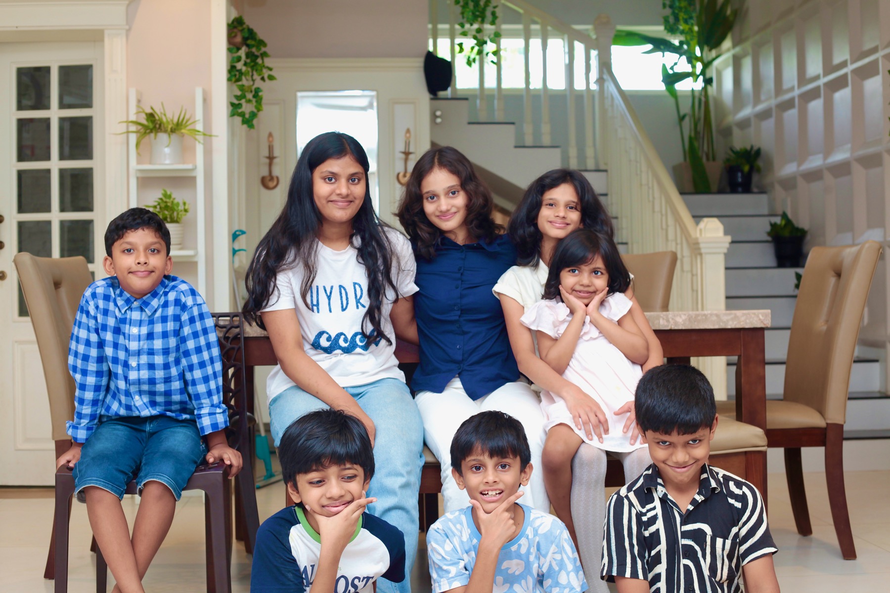 Church fellowship moment with children and families indoors